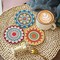 8 Pcs Mandala Diamond Painting Coasters Kit – DIY Diamond Art Coasters with Holder, 4x4 in, Beginner-Friendly Non-Slip Craft Set for Adults